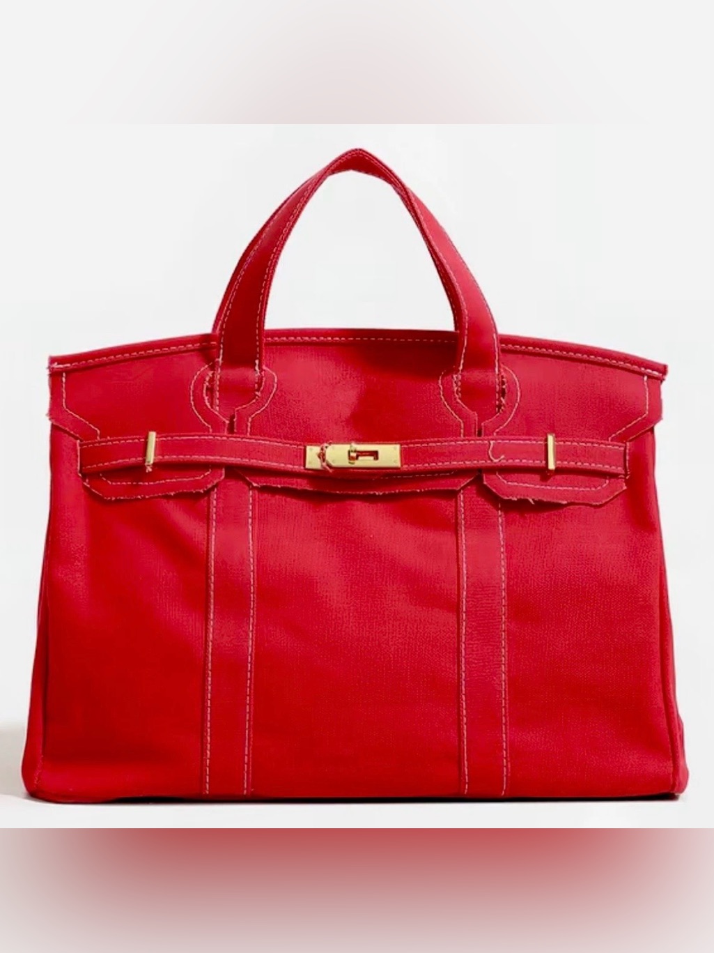 Boatkin Canvas Tote Bag In Red